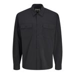JACK & JONES JCOOUTDOOR OVERSHIRT LS Erkek Gömlek, Siyah, S