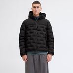 JACK & JONES Jcopoint Heat Quilted Puffer erkek montu, Siyah, S