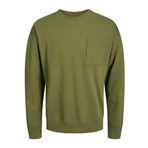Jack & Jones Jcoref Sweat Crew Neck Yağ Yeşili Erkek Sweatshirt