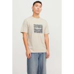 Jack & Jones Jcotarmac Camo Front Tee Ekru Erkek Kısa Kol T-Shirt - Bej