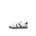 JACK & JONES Jfwmambo Pu Special Noos erkek spor ayakkabısı, Parlak beyaz detay antrasit, 44 EU