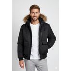 Jack & Jones JJCHARLIE DETACHABLE FAUX FUR BOMBER Erkek Kürklü Kapüsonlu Pilot Mont
