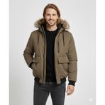 Jack & Jones JJCHARLIE DETACHABLE FAUX FUR BOMBER Erkek Mont Elmwood 12279474 Elmwood