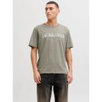Jack & Jones Jjdevın Daytona Prınt Tee Gri Erkek T-Shirt 12290173 - 2XL