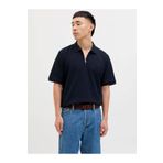 Jack & Jones Jjeaustın Zıp Polo Ss Sn Lacivert Erkek T-shirt 12279177