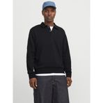 Jack & Jones JJEBRADLEY Sweat Polo Siyah, S, 12278586, Black, erkek