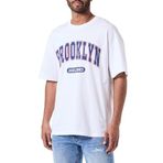 Jack & Jones Jjebradley Varsity Tee Ss O-Neck Styd Parlak Beyaz Baskı Brooklyn Erkek T-shirt
