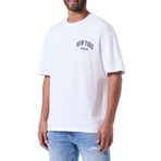 Jack & Jones Jjebradley Varsity Tee Ss O-Neck Styd Parlak Beyaz Baskı New York Erkek T-shirt