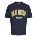 Jack & Jones Jjebradley Varsity Tee SS O-Neck Styd Sky Captain Print San Diego Erkek T-shirt