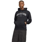 JACK & JONES JJECALEB VARSITY SWEAT HOOD NOOS Erkek Sweatshirt, Siyah, XXL