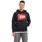 Jack & Jones Jjecorp Logo Sweat Hood Play Noos Black Erkek Sweatshirt