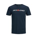 JACK & JONES JJECORP LOGO TEE SS CREW NECK NOOS PLS Erkek Tişört, Lacivert, EU4XL US2XL
