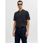 Jack & Jones Jjeemıl Knıt Zıp Polo Ss Sn Erkek Gömlek 12288260 Black - XL