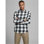 Jack & Jones Jjegıngham Twill Shirt L/s Noos Erkek Gömlek - 12181602 Whisper White