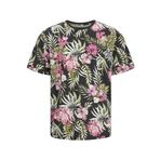 Jack & Jones Jjejeff Aop Tee SS SN Pink Nectar Erkek T-shirt