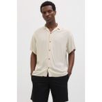 Jack & Jones JJEJEFF SOLID RESORT SHIR Bej Erkek Uzun Kollu Gömlek - XL