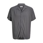 JACK & JONES JJEJEFF SOLID RESORT SHIRT S/S SN Erkek Gömlek, Castlerock, S
