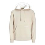 JACK & JONES JJELEGACY SWEAT HOOD NOOS Erkek Sweatshirt, Moonbeam, M