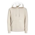 JACK & JONES JJELEGACY SWEAT HOOD NOOS Erkek Sweatshirt, Moonbeam, XXL
