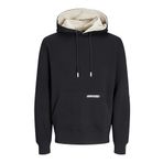 JACK & JONES JJELEGACY SWEAT HOOD NOOS Erkek Sweatshirt, Siyah, L
