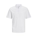 Jack & Jones Jjemac Zip SS POLO SN Beyaz Erkek T-Shirt