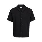 JACK & JONES JJEMATTEO RESORT SHIRT SS SN Erkek Gömlek, Black, XL