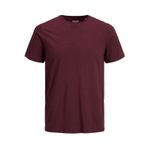 JACK & JONES JJEORGANIC BASIC TEE SS O-NECK NOOS Erkek Tişört, Bordo, M