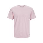 JACK & JONES Jjeorganic Basic Tee Ss O-neck Noos Erkek Tişört, Pembe Nectar, L