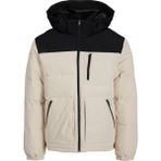 Jack & Jones Jjeotto Erkek Şişme Mont Krem Renk Uzun Kol Kapüşonlu Sürdürülebilir Tasarım