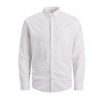 JACK & JONES JJEOXFORD SHIRT L/S S21 NOOS Erkek Gömlek, White, XL