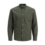 Jack & Jones Jjeoxford Shirt L/S S21 NOOS Forest Night Fit Slim Erkek T-shirt