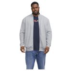 Jack & Jones Jjepaulos Sweat Zip Noos Pls Light Grey Melange Erkek Sweatshirt