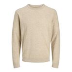 JACK & JONES JJEPERFECT WOOL KNIT CREW NECK SN Erkek Triko/Kazak Oatmeal Detail:Melange L L