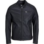Jack & Jones Jjerocky Trendy Erkek Pu Deri Mont Siyah 12147218 V2 - 2XL