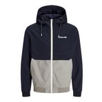 JACK & JONES JJERUSH HOOD BOMBER NOOS Erkek Bomber Ceket, Sky Captain, XL