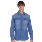 JACK & JONES JJESHERIDAN SHIRT L/S NOOS Erkek Kot gömlek, Mavi, M