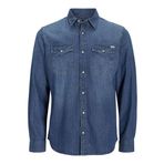 JACK & JONES Jjesheridan Tişört L/S Erkek Kot gömlek, Mavi, XXL
