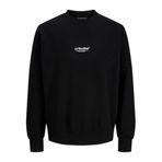 Jack & Jones Jjesoho Sweat Crew Neck Noos Sweatshirt, 2XL, 12278791, Black, erkek