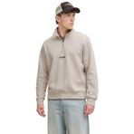 Jack & Jones Jjesoho Sweat Quarter Zip Hn Noos Sweat, L, 12278793, Moonbeam, erkek
