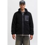 Jack & Jones Jjesoho Teddy Erkek Ceket Siyah Renkli Yumuşak Kumaşlı Rahat Model