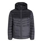 JACK & JONES JJESPRINT PUFFER HOOD NOOS Erkek Kapitone Ceket, Koyu Gri, S