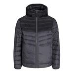 JACK & JONES JJESPRINT PUFFER HOOD NOOS Erkek Kapitone Ceket, Koyu Gri, XL