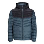 JACK & JONES JJESPRINT PUFFER HOOD NOOS Erkek Kapitone Ceket, Koyu Yeşil, L