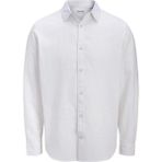 Jack & Jones Jjesummer Linen Blend Erkek Keten Karışımlı Uzun Kollu Gömlek Yazlık - Beyaz - XL