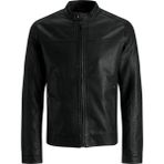 Jack & Jones Jjewarner Jacket Noos Siyah Erkek Mont Uzun Kol Düz Desenli - XS