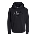JACK & JONES JJFERRIS SWEAT HOOD Erkek Sweatshirt, Siyah, M