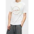 Jack & Jones Jjgrayson Pamuklu Relaxed Fit Baskılı Bisiklet Yaka T Shirt Erkek T Shirt 12288377 - Beyaz
