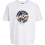 Jack & Jones Jjhonolulu Shape Tee Ss Crew Neck Ln Logolu Erkek Beyaz Tişört 12288088 - 2XL