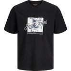 Jack & Jones Jjhonolulu Shape Tee Ss Crew Neck Ln Logolu Erkek Siyah Tişört 12288088 - M
