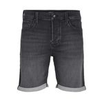 JACK & JONES JJIRICK JJICON I.K. SHORTS SQ 062 SN Erkek Şort, Black Denim, M